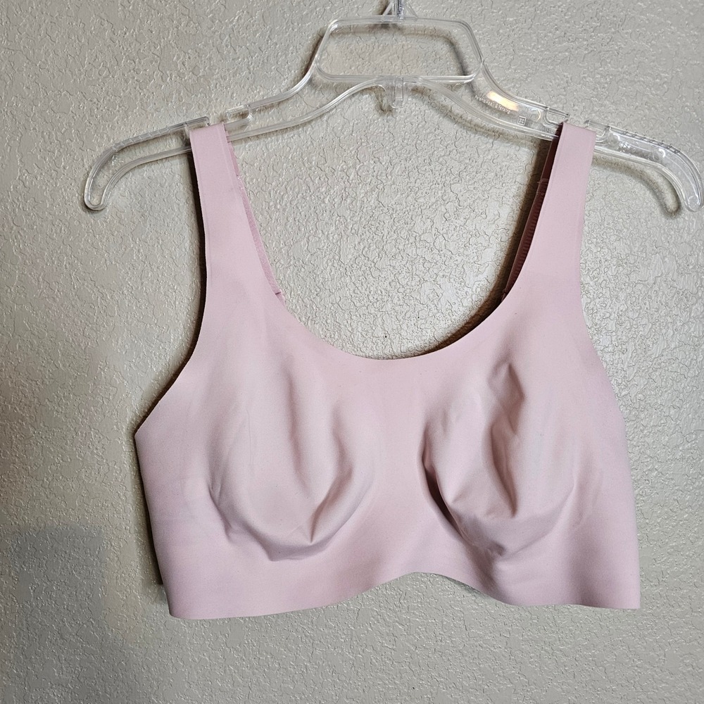 Knix Seamless Pullover Wireless Bra Dusty Rose Pink Supportive Size L